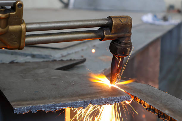 istock Metal cutting with acetylene and oxygen gas torch 2239673332