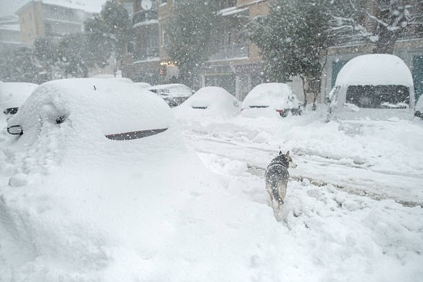 City in winter