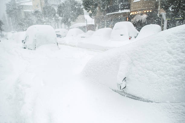 City in winter