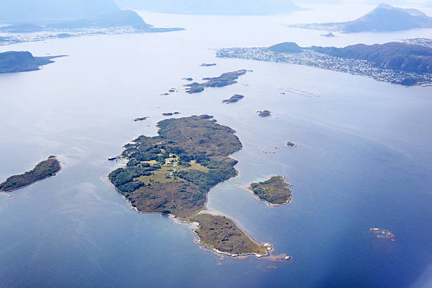 istock View from plane on mountains and islands, Norway 2239685834