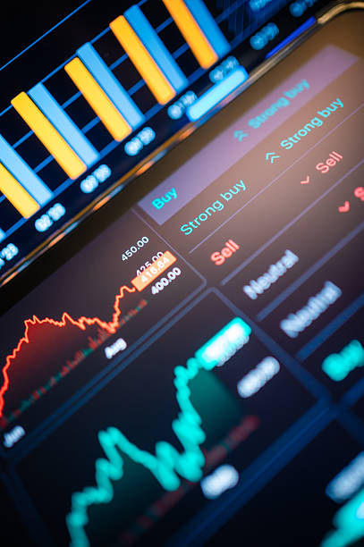 istock Digital securities ledger displaying ascending volume bars and positive price movement Metrics with AI-powered 2239687859