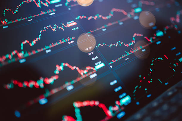 istock Comprehensive quantitative trading dashboard featuring price bars and oscillating momentum indicators 2239687870