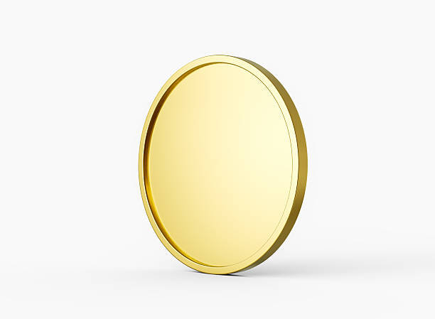 istock 3d Golden Shiny Rounded Coin Isolated On White Background 3d Illustration 2239692628