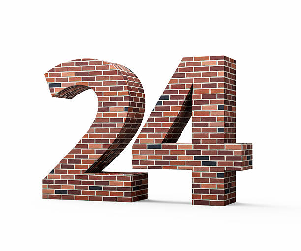 istock Bricks Wall Number Twenty Four 24 Digit Made Of Colored Wall Of Bricks 3D Illustration 2239692717