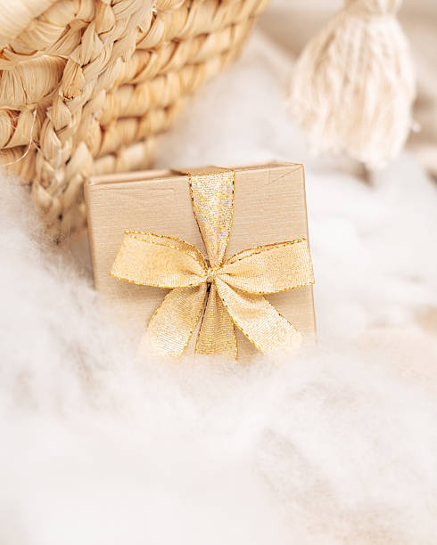 Gift Box with Golden Ribbon
