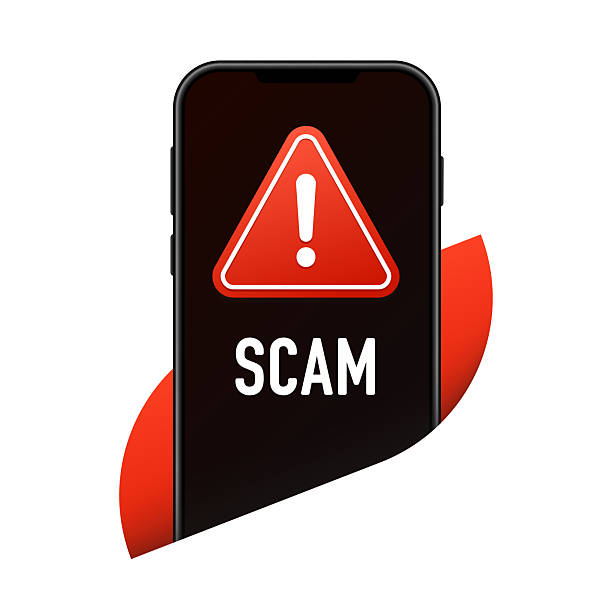 istock Scam alert banner on smartphone. Smartphone with important notification. Spam in email. Attention Icon. Danger Caution or Alert Risk Warning. Safety Notice Sign. Vector illustration 2239695835