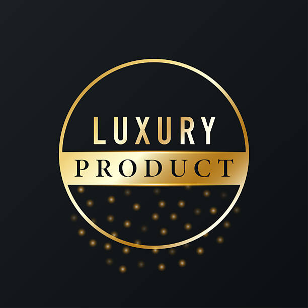 istock Luxury product gold background vector. Golden label on black background. Vector illustration 2239695910