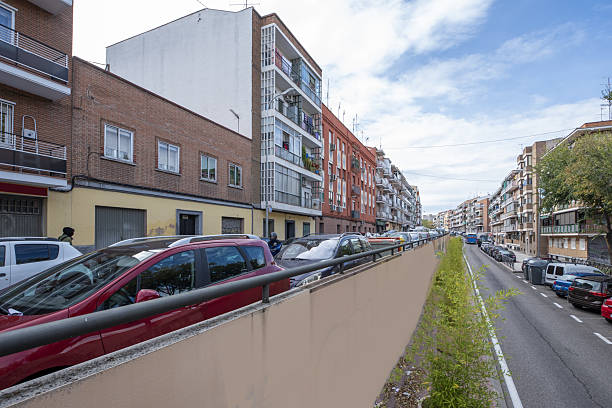istock A road at two heights with a garden in between 2239704490