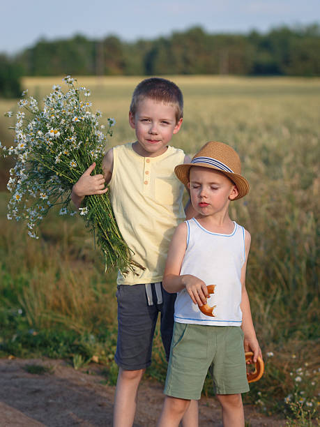istock Brothers with bouquet and pretzel 2239708649