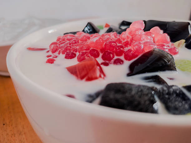 istock Refreshing Mixed Fruit Dessert with Milk, Grass Jelly, and Agar Jelly 2239718876