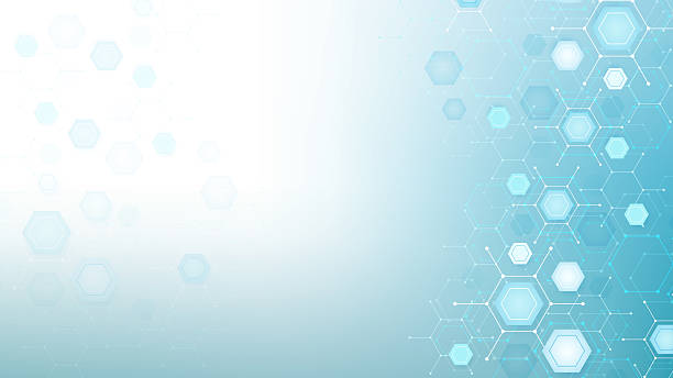 istock Health care or medical abstract background with hexagons, lines and dots. Scientific innovation banner template concept. Biology and pharmaceutical technology background. Vector illustration. 2239724393
