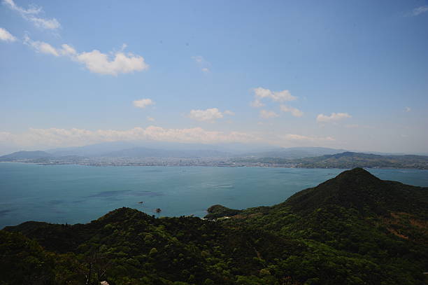istock Beautiful Japanese sky, sea and mountains 2239724537