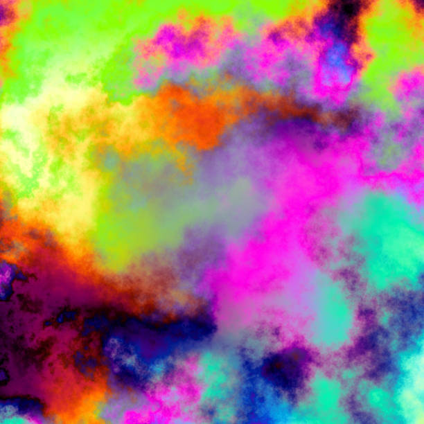 Abstract colorful wavy groovy psychedelic background.
