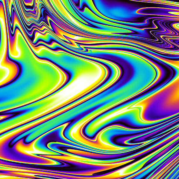 istock Abstract colorful wavy groovy psychedelic background 2239726601