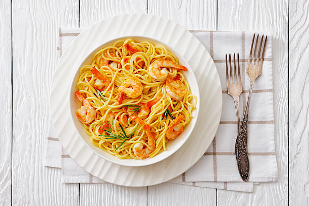 istock yummy spaghetti with shrimps in a white bowl 2239731846