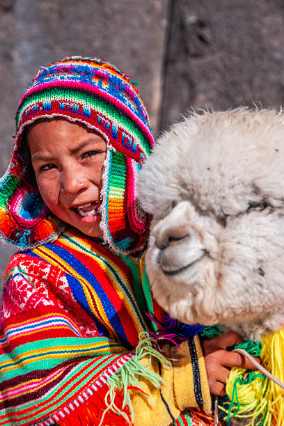 istock Peruvian little boy with an alpaca near Cuzco 2239732625