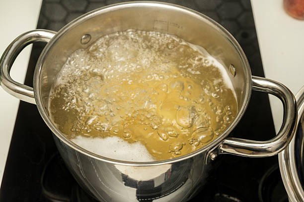 istock Stainless steel pot with boiling water 2239744428