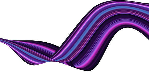istock Abstract flowing ribbon with purple and blue hues against a clean white background, modern and artistic 2239747411
