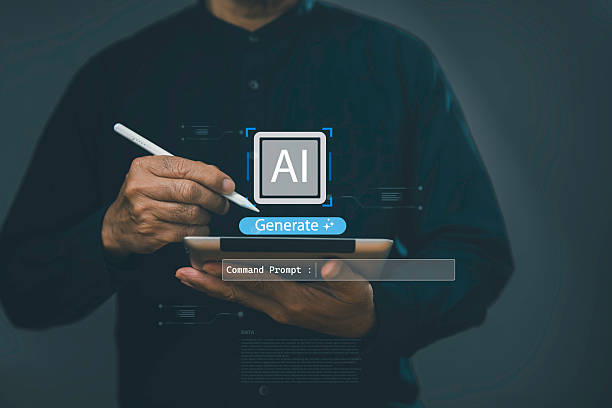 istock Modern concept of AI generation technology showing a person using a digital tablet with artificial intelligence interface. Ideal for innovation, tech development, and future technology themes. 2239755183