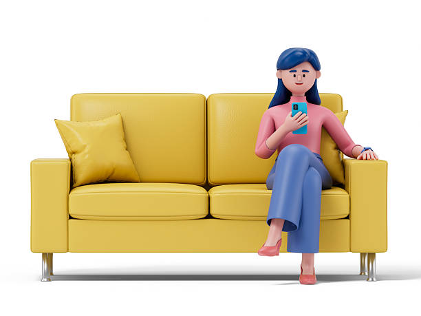 istock A woman sits on a couch using his phone 2239755747