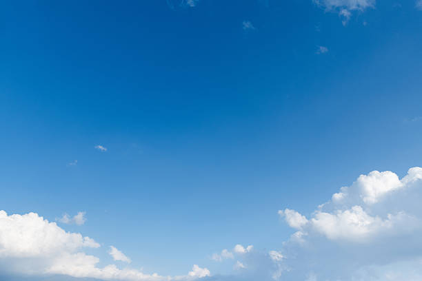 Landscape of clear sky with some white clouds background