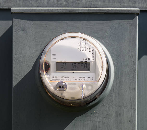 istock Electric meter on metal box 2239765363