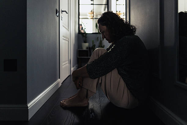istock Woman lost in deep thoughts. Depression and life problems concept 2239769453