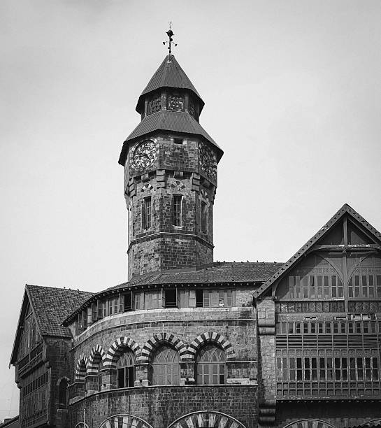 01 24 2016 Vintage Indo Sarsenik Stone Stuccher of Anjuman I Islam Allana English High School VT CSMT Mumbai Maharashtra India