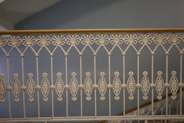 istock An Intricate White Wrought Iron Railing Sits Beautifully in a Modern Interior Space 2239774611