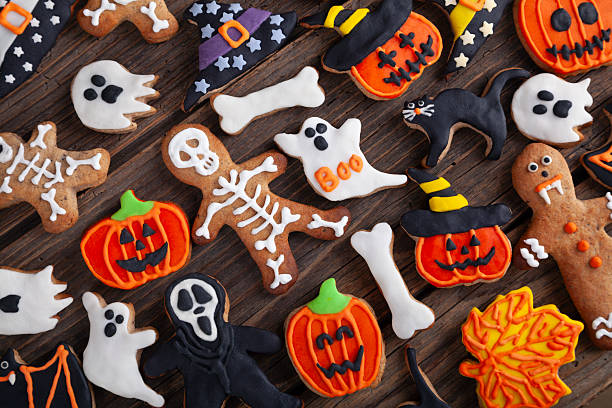 istock Halloween homemade gingerbread cookies full frame 2239774830