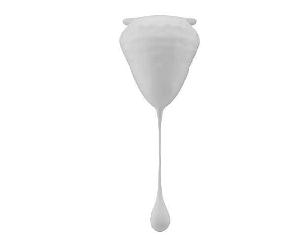 istock milk splash in shape of strawberry isolated on a white background. 3d render 2239783314