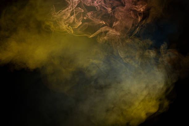istock Blue and yellow steam on a black background. 2239789793