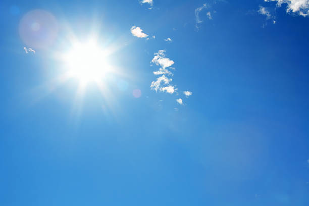 Sky with shinning sun background