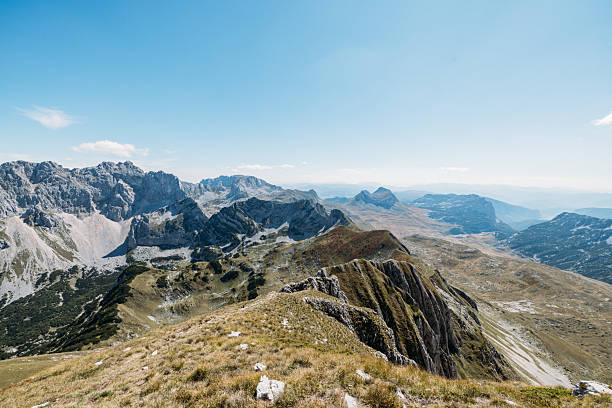 istock Mountain Ridge Landscape with Snowcapped Peaks 2239793743