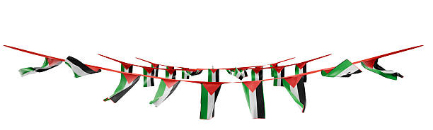 palestine flag bunting banners, white background