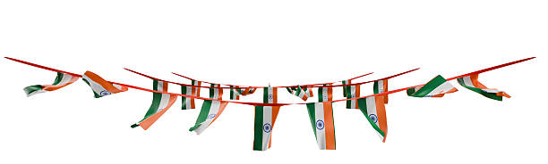 istock india flag bunting banners, white background 2239813160