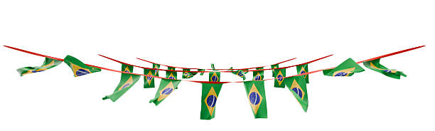 istock brazilian flag bunting banners, white background 2239813395