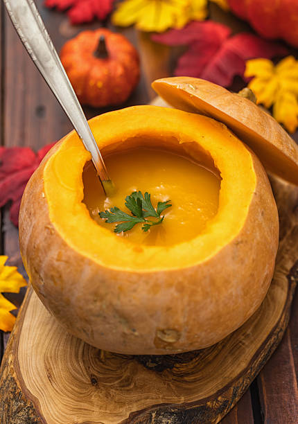 Fresh homemade pumpkin soup