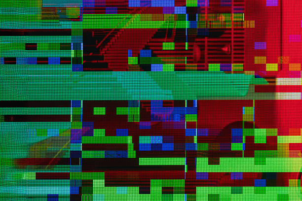 istock Abstract digital glitch pattern with colorful pixels in red, green, blue tones. Design background, copy space. Concept of technology, error, and digital distortion, cyber aesthetics and modern chaos 2239829702