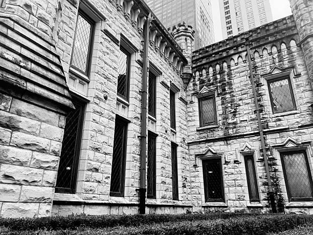 istock Building exterior in city on cloudy day. 2239834415