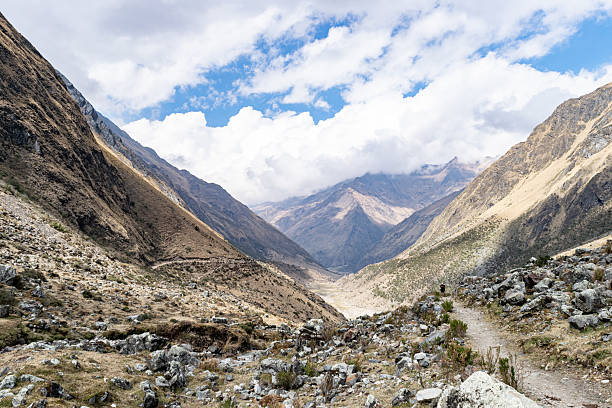 istock Salkantay trek trail through mountain valley, peru 2239839808