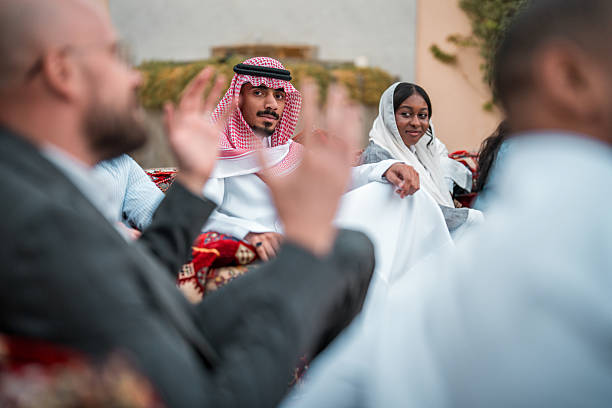 istock Diverse Group in Arabian Majlis Gathering 2239844201