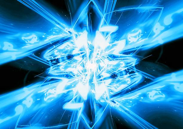 istock 3d illustration of abstract blue rays radiating 2239851419