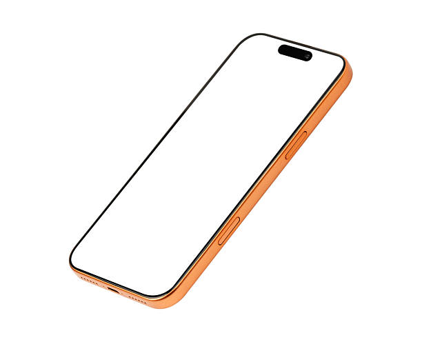 istock Modern smartphone mockup with blank screen isolated on white background. This concept is perfect for business, finance, technology, and advertising. High-quality premium studio image. 2239864153
