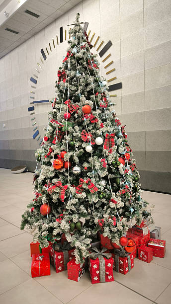 istock Christmas tree with colorful decoration and lights 2239865950