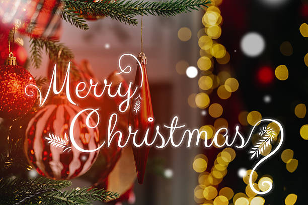 istock Christmas decorations featuring a festive greeting with beautiful ornaments and lights 2239873148