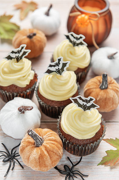 istock Halloween inviting celebration with themed cupcakes and pumpkins 2239873161