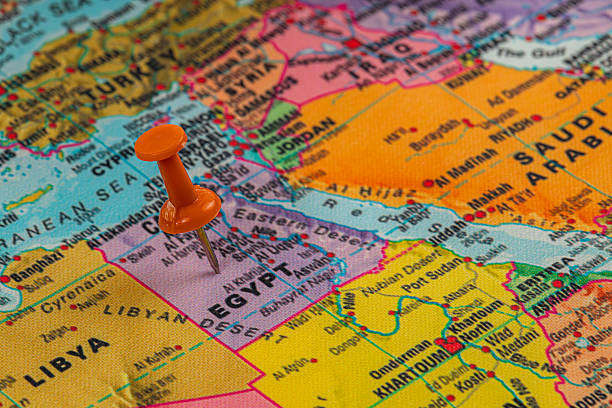 istock Lviv Ukraine 05.14.25Exploring Egypt on a colorful map with a pushpin 2239875289