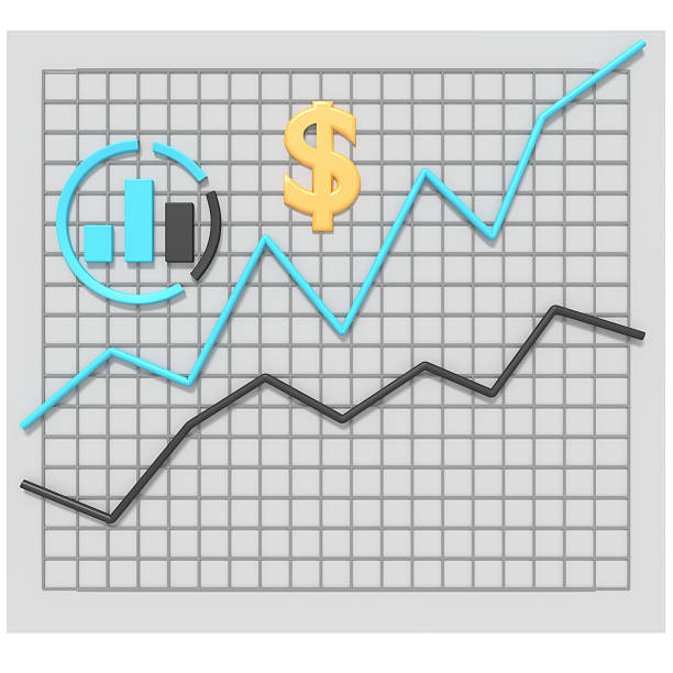Stock Market Chart with Dollar Sign Graphic