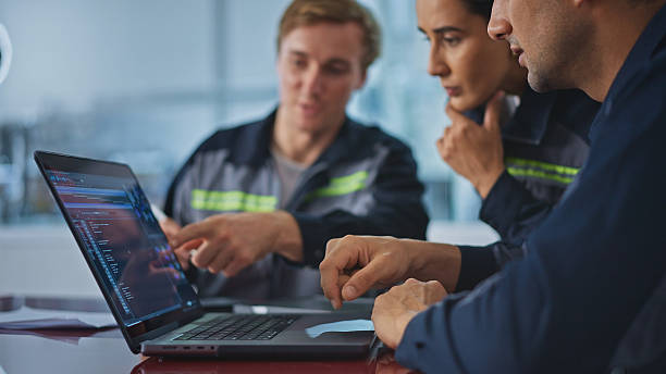 istock Engineers Meeting and Analysing Industrial Automation System. 2239883919